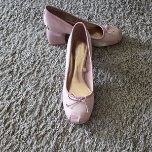 Circus by Sam Edelman Pink Bow Block Heel Ballet Flats